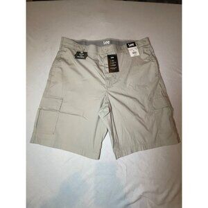 Lee Mens Salina Stone Cargo Shorts Size 40 Regular Fit MotionFlex Waistband Camp